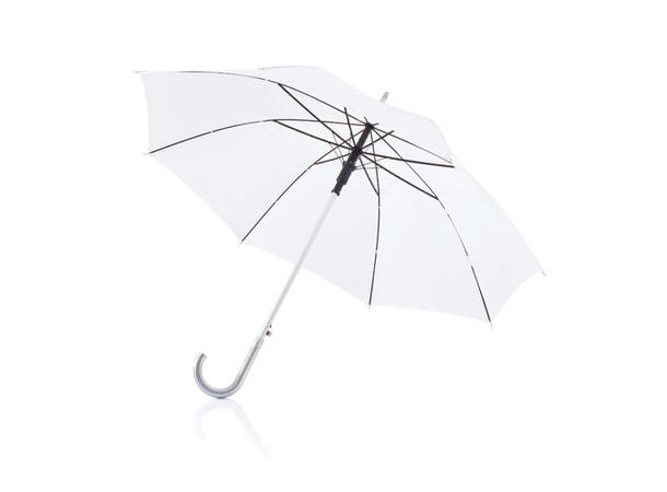 Deluxe 23" aluminium paraply hvit 